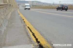 Cavid Qurbanovun çəkdiyi daha bir yol çökdü – FOTOLAR